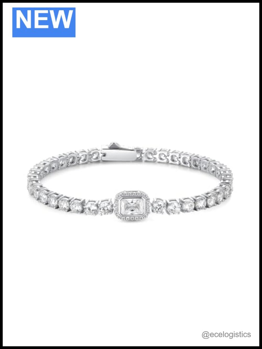 Sterling Silver Cubic Zirconia Tennis Bracelet for Women 7"